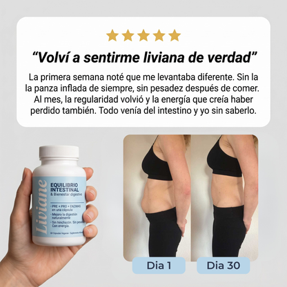 PROBIÓTICO LIVIANE® - Recuperá tu digestión y tu energía